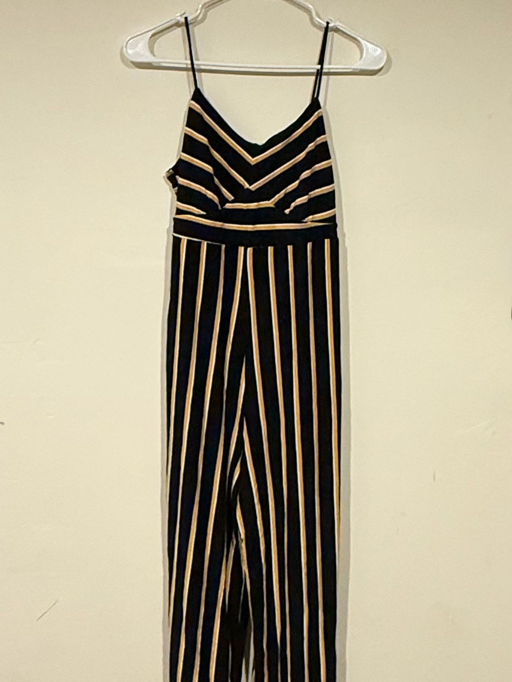Ginger Black & Orange Striped Jumpsuit